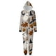 thumbnail image 2 of Family Halloween Pjs Matching Sets Halloween Print Long Sleeve Zippered One Piece Pajama Hooded Jumpsuit Winter Halloween Pjs Family Set, 2 of 4