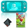 Nintendo Switch Lite Turquoise Gaming Console Bundle with Mario Golf Super Rush