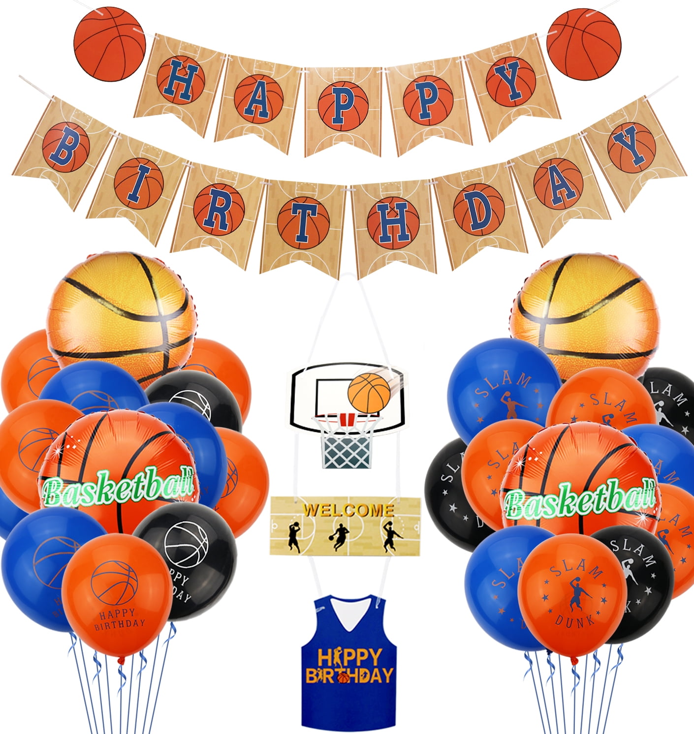 Basketball Party Supplies HAPPY BIRTHDAY Basketball Banner,