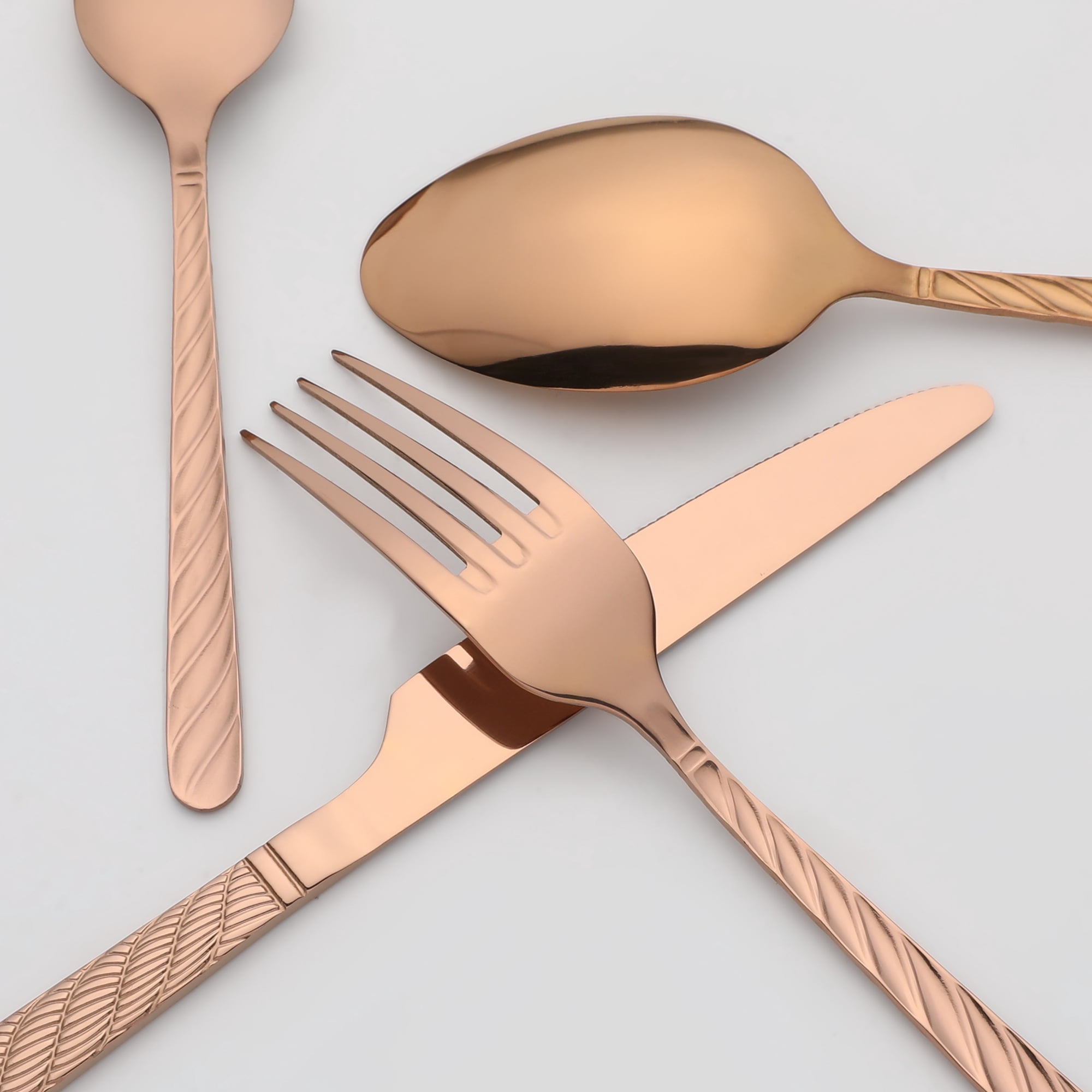 Unique Bargains 4 Piece Stainless Steel Flatware Set with Knife Spoons and Fork Silver 4