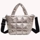 thumbnail image 3 of Bolsos Hombro para Mujer Bolsos Mano Nailon Acolchados A La Bolsos (plata), 3 of 9