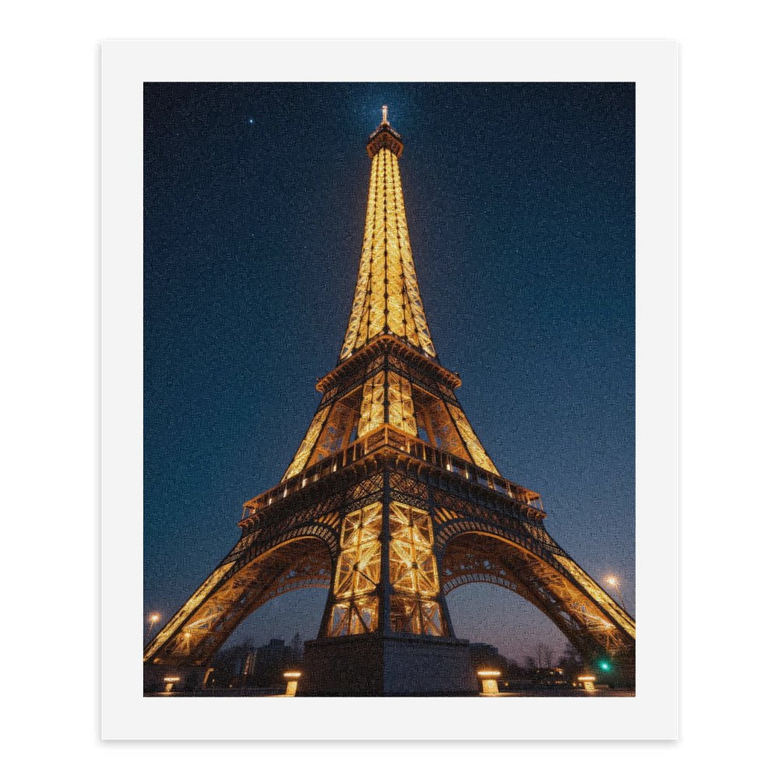 Paint by Numbers Kit for Adults, Eiffel Tower Night Sky Paint by Numbers, Easy Paint by Numbers Kit for Adults Beginner, DIY Adult Paint by Number Kits on Canvas, Home Decor