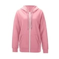 thumbnail image 6 of UAYOTSE Womens Zip Up Hoodies Casual Long Sleeve Oversized Sweatshirts Y2K Fall Fashion Jackets with Pockets(G308-Pink,XL), 6 of 9
