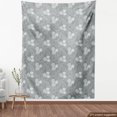 thumbnail image 4 of Ambesonne Floral Fabric by the Yard Upholstery, Abstract Peonies Pattern, 1 Yard, Grey White, 4 of 5