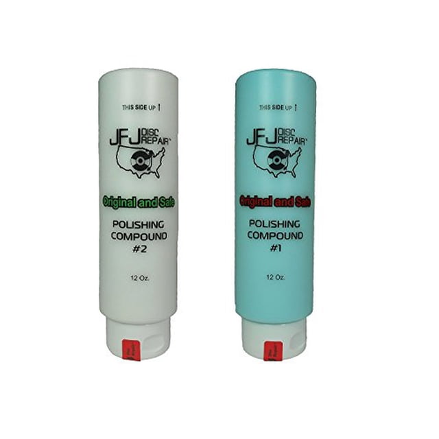Original JFJ Polish Compound Combo Pack 12oz Blue #1 & White #2 (JFJ Easy Pro, Plus, Single, Double and Armless Compatible)