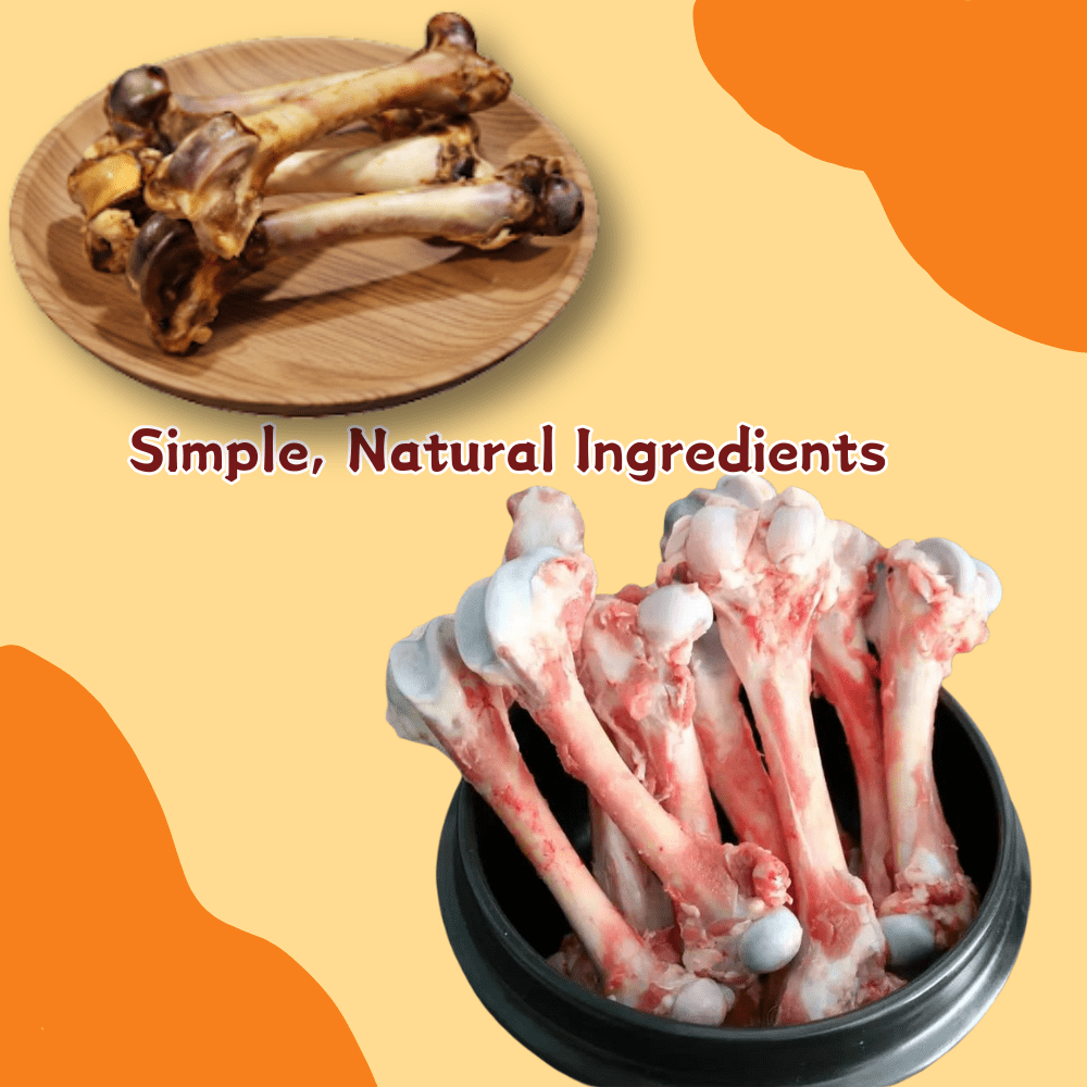 Tender Touch All-Natural Slow-Roasted Mutton Bones for Dogs, A Meaty and Wholesome Single Ingredient Chew for Dental Health, 6 Count