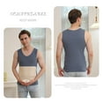 thumbnail image 4 of Men's V Neck Thermal Vest Brushed Plus Velvet Slim Sleeveless Tank Top, 2-Packs, 4 of 4