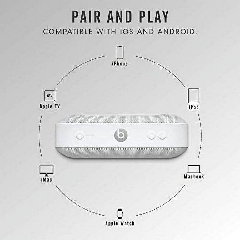 Beats By Dr. Dre Pill+ Bluetooth Speaker White, 12-Hour Beats By Dr. Dre Pill+ Bluetooth Speaker White, 12-Hour
