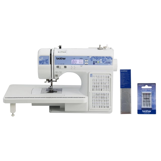 Máquina de Coser Brother CS7205 con 150 Puntadas y Mesa Ancha