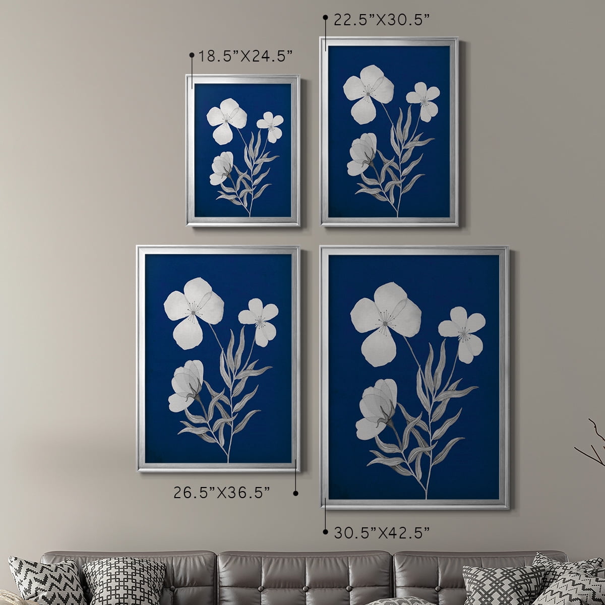 Indigo Sketch I Premium Framed Print - Ready to Hang