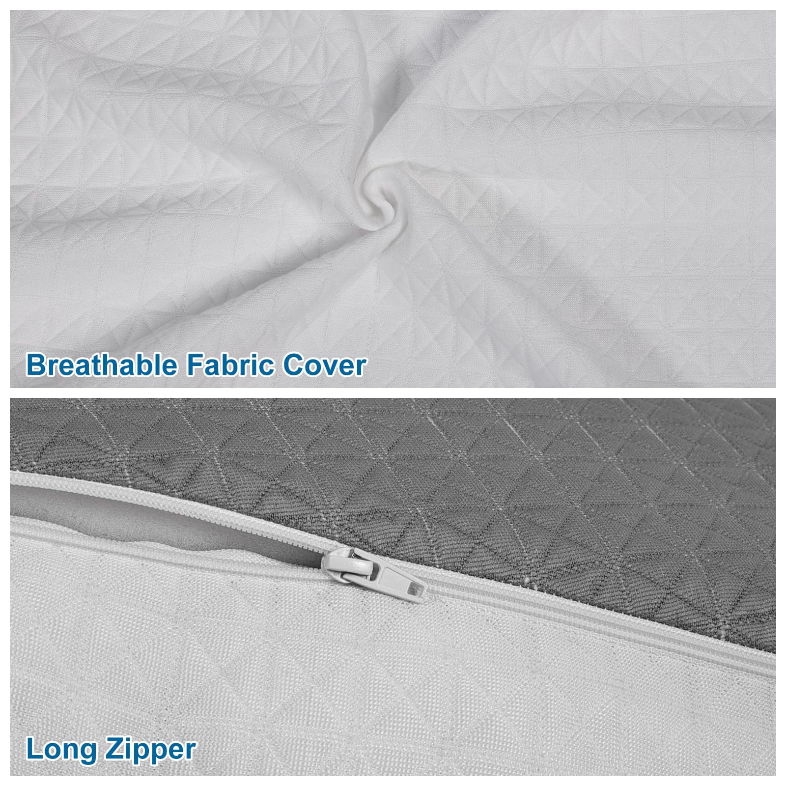 Shinnwa Wedge Pillow for Sleeping with Tufted Memory Foam Top Dual-layer Body Positioner Elevate Cushion