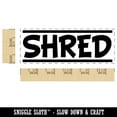 thumbnail image 2 of Shred Border Top Bottom Self-Inking Rubber Stamp Ink Stamper for Business Office - Lime Green Ink - Large 2-2/4 Inch, 2 of 7