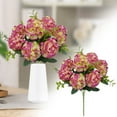 thumbnail image 3 of 1pcs Hydrangea Artificial Flowers, Faux Hydrangeas Fake Flowers with Stems, Artificial Silk Hydrangea Flower Bouquets Floral Arrangement for Home Table Centerpieces Wedding Birthday Party, 3 of 8