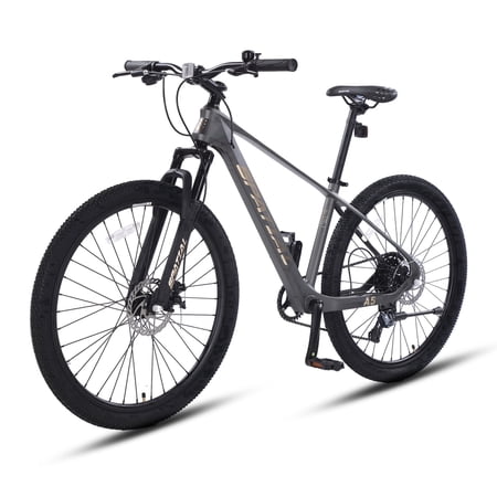 SPATIAL 27.5 inch Mountain Bike,8 Speeds Lightweight Magensium Frame Mountain Bicycle,Fits Men Women Teenagers Adult Disc Brake MTB Bicycles,Gray