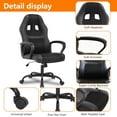 thumbnail image 5 of GREOKL Gaming Chair Ergonomic Office Chair Computer Chair with Lumbar Support Ergonomic Pu Leather Adjustable Height Executive Chair for Women Men and Adults, Classic Black, 5 of 8
