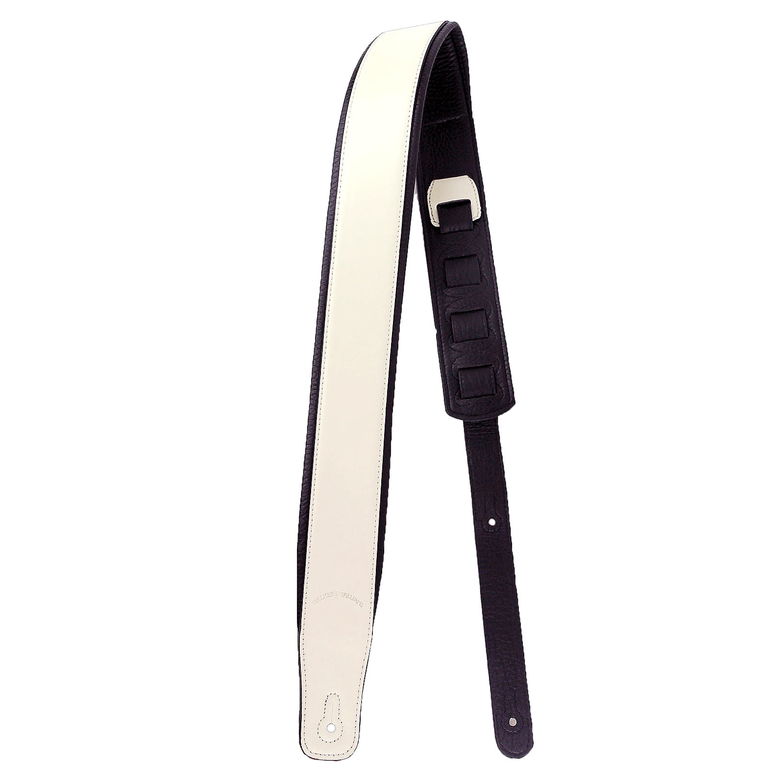 Walker & Williams G-909 Soft Natural Finish Eggshell White Padded Guitar Strap