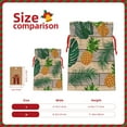 thumbnail image 3 of Xecao Pineapples Palm Leaves Print Burlap Gift Bags with Drawstring and Gift Tags, Gift Bags, Burlap Bags, Jute Bags for Party, Christmas, DIY Craft Bags-Small, 3 of 9
