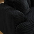 thumbnail image 5 of Jopath 88.58" Cloud Couch Sofa, Corduroy 3-seater Sofa with 4 Throw Pillows, Upholstered 2 Seater Sofa Furniture for Living Room, Apartment, Black, 5 of 5