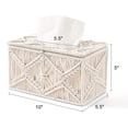 thumbnail image 2 of Soporte de papel rectangular para decoración Boho con hebilla de cuentas Macrame Afortunado Sencillez, 2 of 3