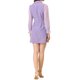 thumbnail image 3 of INSPIRE CHIC Vestido Blazer de Doble Botón de Manga Larga a Rayas para Mujer Color Púrpura XS, 3 of 5
