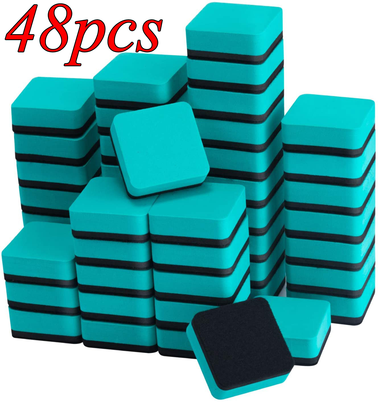 OBOSOE Erasers for White Board, Dry Erase Erasers, 48 Pack