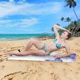 thumbnail image 6 of Butterfly Purple Iris Flower Beach Towel 31" x 71", Quick Dry Bath Towel Super Absorbent Lightweight Travel Towel for Beach Yoga Swim Sport Camping Holiday, 6 of 7