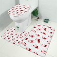 thumbnail image 2 of White Christmas Santa Pattern Bathroom Rugs Sets 3 Piece,Toilet Cover Set,Absorbent Non Slip Bathroom Mats Sets with U-Shaped Contour Rug Toilet Rug Set, 2 of 5