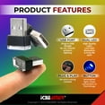 thumbnail image 2 of ICBEAMER 1 pc Blue Color Universal USB Interface Plug-In Miniature Night light LED Car Interior Trunk Ambient Atmosphere, 2 of 9