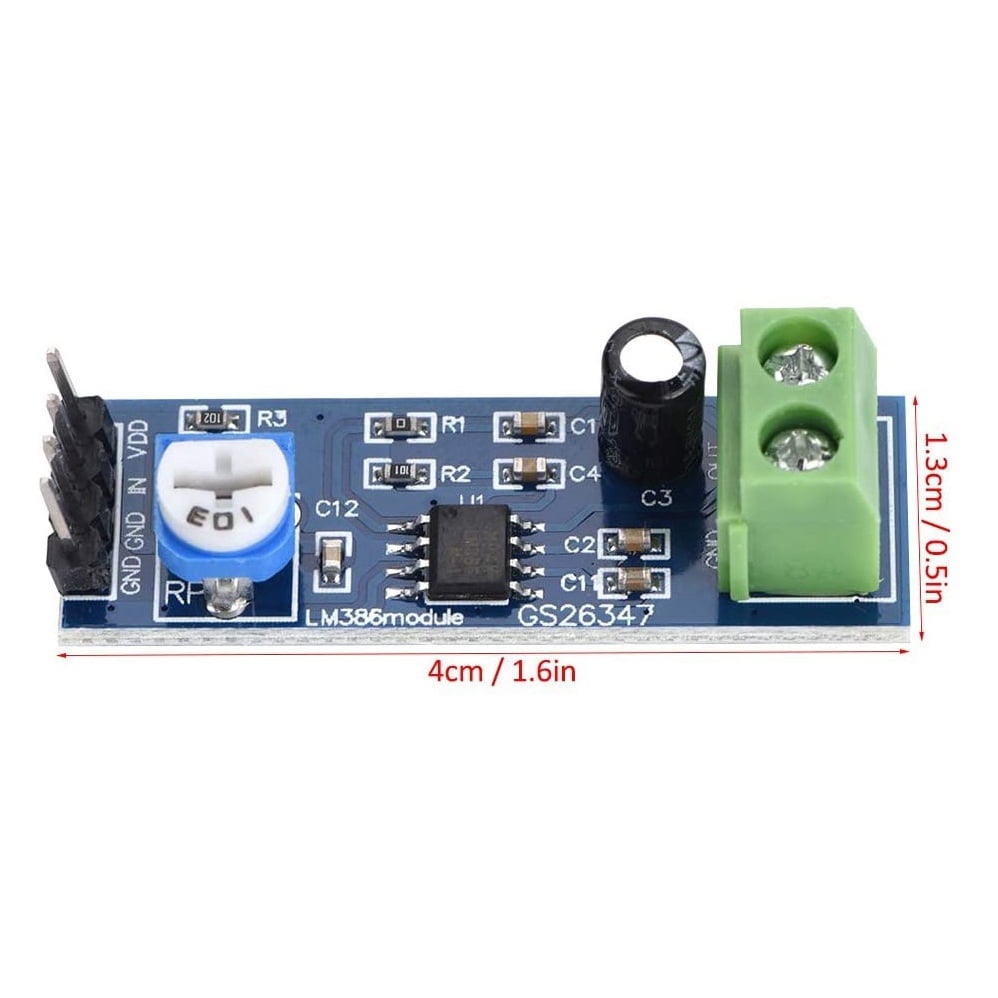 LM386 200 Gain Audio Amplifier Module Adjustable Volume OEM for Arduino 