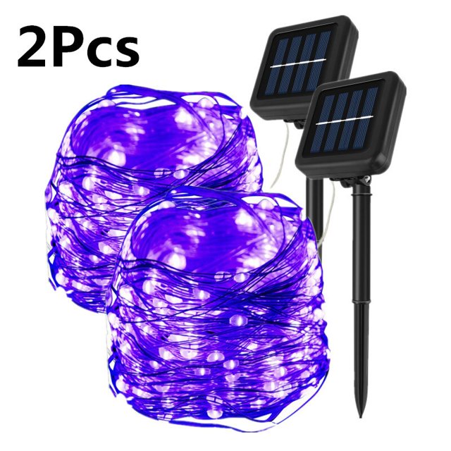 Guirnalda de luces LED solares para exteriores, luces de hadas de Navidad, lámparas de jardín de calle impermeables, 50/100/200/300 LED