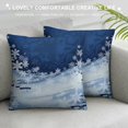 thumbnail image 3 of Nawypu  Snowflake Pillow Sham, Winter Theme Christmas Illustration Cold Weather Season Inspired Celebration, Decorative Standard Queen Size Printed Pillowcase,  Indigo White, 3 of 5