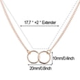 thumbnail image 1 of Collares para mujeres y niñas, collar de círculo entrelazado de aleación, mejor amigo, colgante de doble círculo, tarjeta de mensaje, regalo de cumpleaños, 1 of 8
