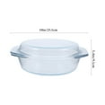 thumbnail image 2 of Glass Casserole with Lid Covered Glass Casserole Dish with Handles Microwave Safe Glass Bowl, 2 of 6