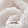 thumbnail image 4 of Sherpa Fleece Throw Blanket, Queen Size Soft Fuzzy Throw Blankets, Azure Warm Blanket, Cozy Fluffy Comfy for Sofa, Couch, Bed, Camping, Travel, 90" x 90", 4 of 8