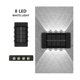thumbnail image 2 of 4pack Solar Wall Lights Outdoor Waterproof Led Solar Lamp Up And Down Luminous Lighting For Garden, 2 of 5