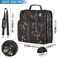 thumbnail image 2 of FORMRS Zipper Binder with Shoulder Strap 1.5-inch Ring 500 Sheet Capacity File Bag, Dark Gothic Floral, 2 of 5