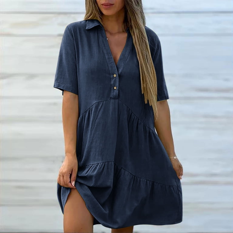 navy linen tunic dress Velvet By Graham & Spencer Kayella Linen Tunic Dress