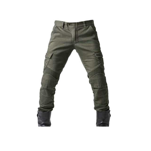 Minnieouse Pantalones vaqueros transpirables para montar, cómodos y elegantes, para motocicleta, pantalones protectores, pantalones vaqueros, Prendas para la parte inferior del cuerpo JES-26Verde XS
