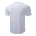 thumbnail image 5 of COSFO Short Sleeve Men's Shirts Cotton Henley Summer White Classic T-Shirt Casual Slim Fit Pullover Workout Tops, 5 of 9