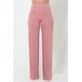 thumbnail image 4 of High-waist Crepe Pants With Buttons, 4 of 8