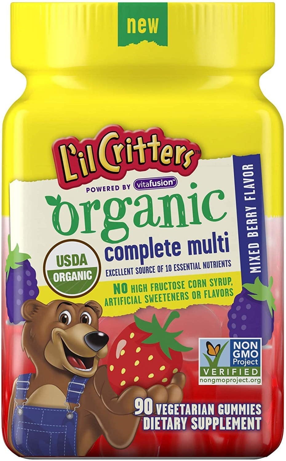 L'il Critters Organic Complete Multivitamin Gummies for Kids, 90 Count