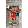 thumbnail image 3 of Ambesonne Retro Quilted Bedspread Set 2 Pcs, Music Rock 'n' Roll Poster, Twin Size, Multicolor, 3 of 3