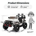 thumbnail image 6 of Outfunny 12V Kids Ride on Toys, 2 Seater Electric Ride on Truck Car for Big Kids with Remote, Bluetooth - White, 6 of 10