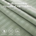 thumbnail image 4 of Striped Bed Sheet Set 1800 Luxury Soft Microfiber Deep Pocket 4-Piece Bedding Set - Wrinkle, Stain, Fade Resistant - Sage Green Full, 4 of 4