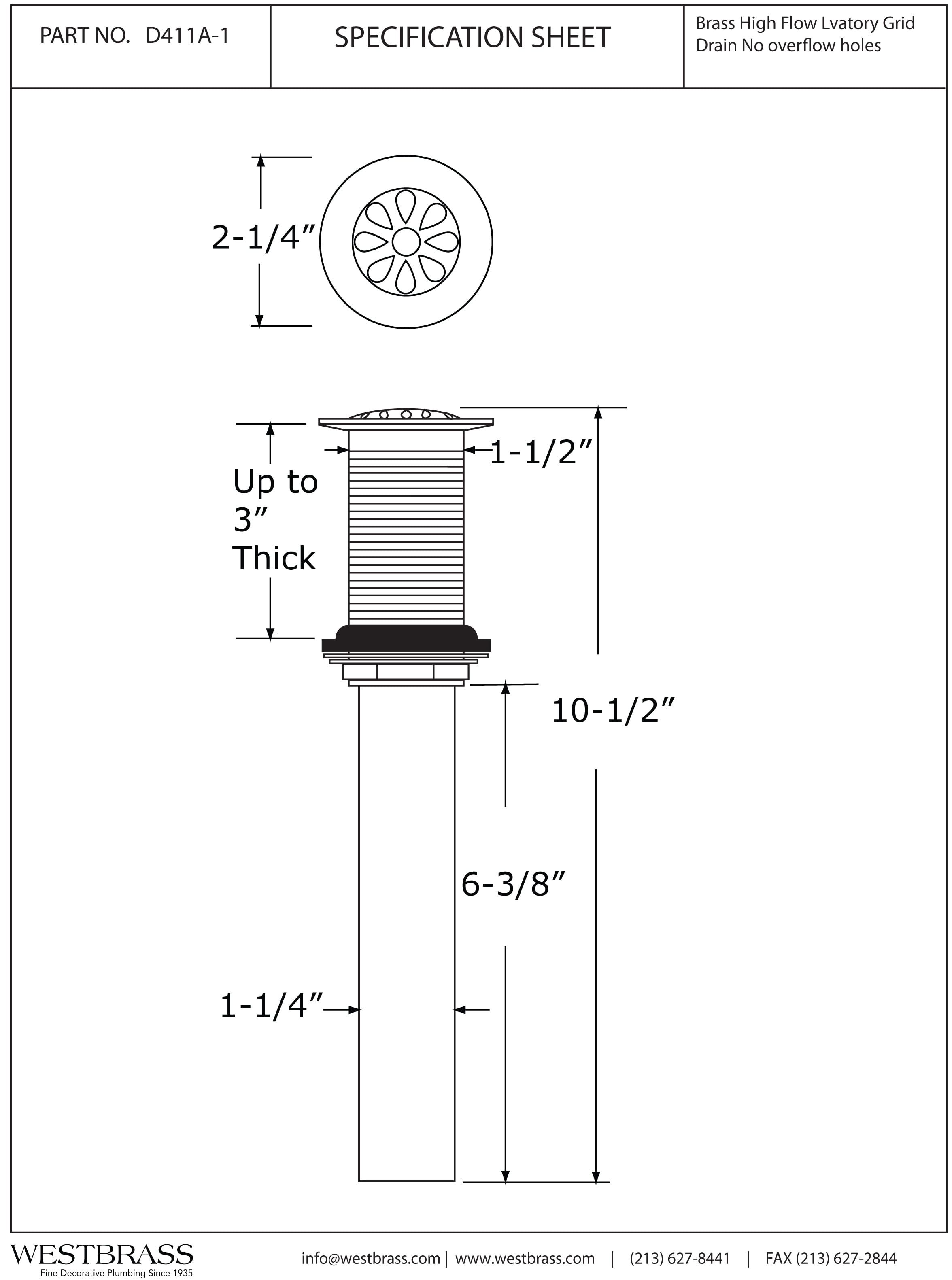 Westbrass Rapid Drain Fully Finished Bathroom Sink Drain Assembly with Overflow Holes, Matte Black