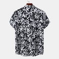 thumbnail image 4 of Camisas Hombre Manga Larga Camisa de vestir de manga corta para hombre Camisa con estampado de lunares de ajuste regular con bolsillo Camisa con botones informales (Purple, 3XL), 4 of 7