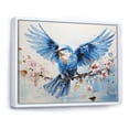 thumbnail image 2 of Designart "Azure Calmness Bird Panorama" Animals Bird Floater Framed Wall Art Living Room, 2 of 5