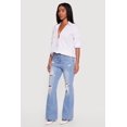 thumbnail image 2 of Women's WAX Distressed Flare Jeans, 2 of 4