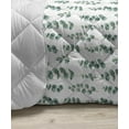 thumbnail image 3 of Eucalyptus Down Alternative Comforter, Digitally Generated Continued Layout of Leaves and Berry Like Rounds, Microfiber Quilt for All Season, 5 Sizes, Laurel Green and White, by Ambesonne, 3 of 3