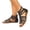 Black, variant on Women's Gladiator Sandal Strappy Flat Sandals